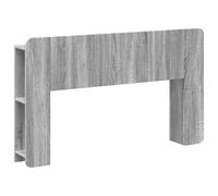 Nqyjm Cabecero de Cama con Estante de Almacenamiento Armario de cabecera Sonoma Gris Madera de Ingeniería para Sommier, Dormitorio, Interior L80H01207