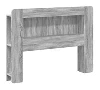Nqyjm Cabecero de Cama con Estante de Almacenamiento Armario de cabecera Sonoma Gris Madera de Ingeniería para Sommier, Dormitorio, Interior L80H01270