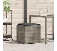 Nqyjm Caja de Cojines Gris 50 x 50 x 50 cm ratán sintético Baúl de Almacenaje para Jardín para Ordenación en Patio y Terraza Gris y Gris Oscuro