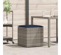 Nqyjm Caja de Cojines Gris 50 x 50 x 50 cm ratán sintético Baúl de Almacenaje para Jardín para Ordenación en Patio y Terraza