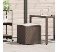 Nqyjm Caja de Cojines Marrón 50 x 50 x 50 cm ratán sintético Baúl de Almacenaje para Jardín para Ordenación en Patio y Terraza