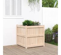 Nqyjm Cama elevada Huerta al aire libre Jardinera 70x70x70 cm Madera de pino macizo, Bandeja de flores para cultivar hierbas plantas suculentas en terraza balcón modelo 2