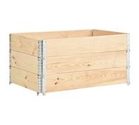 Nqyjm - Cama elevada, huerto al aire libre, jardineras elevadas, lote de 3 80 x 120 cm, madera de pino sólida, bandeja para flores para cultivar plantas suculentas en jardín, terraza y balcón