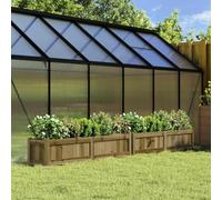 Nqyjm - Cama elevada, huerto al aire libre, jardineras, juego de 2 madera de pino impregnada, bandeja de flores para cultivar hierbas plantas suculentas en jardín, terraza balcón modelo 3