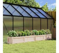 Nqyjm - Cama elevada, huerto al aire libre, jardineras, juego de 2 madera de pino macizo, bandeja para flores para cultivar hierbas plantas suculentas en jardín, terraza balcón modelo 3