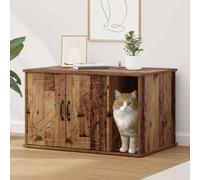 Nqyjm Casa para gatos de madera vieja, 85 x 55 x 50 cm, material de madera, resistente a la intemperie, para gatos y gatos