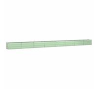 Nqyjm Jardinera elevada para flores, color verde pastel, 770 x 50 x 45 cm, acero galvanizado, macetero para verduras, flores, jardinera para jardín, balcón, terraza