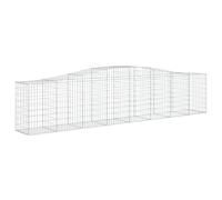 Nqyjm Jaula Gabion de Piedras Cesta de Gaviones Arqueado 400x50x80/100 cm Hierro galvanizado, Cerca Decorativa Jardín, Rejilla metálica para jardinería exterior Patio LH1A