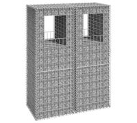 Nqyjm Jaula Gabion de Piedras Postes de Cesta de Gabion 2 piezas 50x50x140 cm Hierro, Cerca Decorativa Jardín, Rejilla Metálica para Diseño Exterior Patio