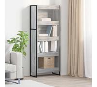 Nqyjm Librería Sonoma gris 80 x 30 x 155 cm de madera para salón, dormitorio, oficina, estudio LH993688