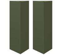 Nqyjm Macetero para macetero, 2 unidades, color verde oliva, triangular, 30 x 26 x 75 cm, acero, para verduras, flores, jardineras para jardín, balcón, terraza