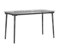 Nqyjm - Mesa de comedor al aire libre, mesa de jardín, 80 x 40 x 45,5 cm, poliratán para jardín, playa, balcón, terraza, camping