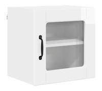 Nqyjm - Mueble colgante con estantes y puerta armario de cocina, color blanco brillante, 40 x 31 x 40 cm, armario flotante, pared armario para cuarto de baño, salón modelo 1
