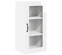 Nqyjm - Mueble colgante con estantes y puerta armario de cocina, color blanco brillante, 40 x 31 x 80 cm, armario flotante, pared armario para cuarto de baño, salón modelo 1