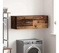 Nqyjm - Mueble de almacenamiento colgante con compartimentos para armario de pared, madera antigua, 100 x 36,5 x 35 cm, madera de ingeniería, pared armario flotante para cocina, salón modelo 1