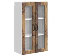 Nqyjm - Mueble de almacenamiento colgante con estantes y 2 puertas, armario de cocina, madera antigua, 60 x 31 x 100 cm, armario flotante, pared armario para cuarto de baño, salón, modelo 1