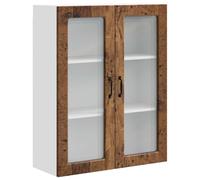 Nqyjm - Mueble de almacenamiento colgante con estantes y 2 puertas, armario de cocina, madera antigua, 80 x 31 x 100 cm, armario flotante, pared armario para cuarto de baño, salón modelo 1