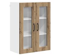 Nqyjm - Mueble de almacenamiento colgante con estantes y 2 puertas, armario de cocina, roble artesanal, 60 x 31 x 80 cm, armario flotante para sala de estar, modelo 1