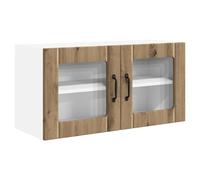 Nqyjm - Mueble de almacenamiento colgante con estantes y 2 puertas, armario de cocina, roble, artesanal, 80 x 31 x 40 cm, armario flotante, pared armario para salón, modelo 1