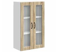 Nqyjm Mueble de almacenamiento colgante con estantes y 2 puertas, armario de cocina, roble Sonoma 60 x 31 x 100 cm, armario flotante, pared armario para cuarto de baño, salón modelo 1