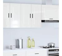 Nqyjm - Mueble de almacenamiento colgante con estantes y 2 puertas, armario de pared de cocina, color blanco brillante madera ingeniería, pared armario flotante para salón modelo 1