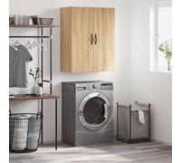 Nqyjm - Mueble de almacenamiento colgante con estantes y 2 puertas, armario de pared de roble Sonoma 69,5 x 34 x 90 cm, madera de ingeniería, pared armario flotante para cocina, salón modelo 4