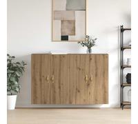 Nqyjm - Mueble de almacenamiento colgante con estantes y 2 puertas armario de pared, juego de 2 roble, artesanal, 69,5 x 34 x 90 cm, pared armario flotante para cocina, salón modelo 2