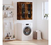 Nqyjm Mueble de almacenamiento colgante con estantes y 2 puertas armario de pared roble ahumado 69,5 x 34 x 90 cm, armario flotante, pared armario para cocina, cuarto de baño, salón modelo 6