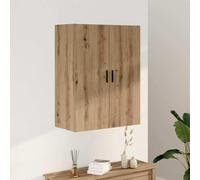 Nqyjm Mueble de almacenamiento colgante con estantes y 2 puertas armario de pared roble artesanal 69,5 x 34 x 90 cm, pared armario flotante para cocina, cuarto de baño, salón modelo 1