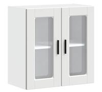 Nqyjm Mueble de almacenamiento colgante con estantes y 2 puertas de cristal, armario de pared de cocina, Porto blanco, armario flotante, pared para cuarto de baño, salón, modelo 1