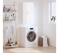 Nqyjm - Mueble de almacenamiento colgante con estantes y puerta armario de pared, color blanco, 34,5 x 34 x 90 cm, armario de almacenamiento flotante, pared para cocina, cuarto de baño, salón modelo 1