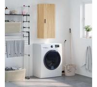 Nqyjm Mueble de almacenamiento colgante con estantes y puerta armario de pared roble Sonoma 34,5 x 34 x 90 cm, armario flotante, pared para cocina, cuarto de baño, salón modelo 4