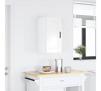 Nqyjm - Mueble de almacenamiento colgante con estantes y puerta de armario de pared de cocina, color blanco brillante madera ingeniería, pared armario flotante para salón modelo 1
