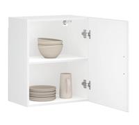 Nqyjm - Mueble de almacenamiento colgante con estantes y puerta de armario de pared de cocina, color blanco brillante madera ingeniería, pared armario flotante para salón modelo 3