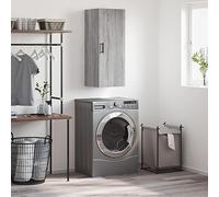 Nqyjm - Mueble de almacenamiento colgante con estantes y puerta de armario de pared Sonoma gris 34,5 x 34 x 90 cm, armario flotante para cocina, cuarto de baño, salón modelo 3