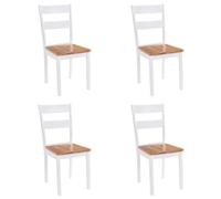 Nqyjm - Silla de cocina, sillas de comedor, juego de 4 unidades, color blanco, madera de caucho, maciza, para comedor, dormitorio, oficina