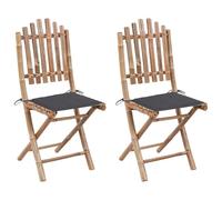 Nqyjm - Silla de exterior, sillas plegables de jardín, juego de 2 cojines de bambú para jardín, playa, balcón, terraza, camping modelo 1