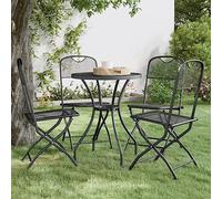 Nqyjm - Silla de exterior, sillas plegables para jardín, 4 unidades, color antracita, para jardín, playa, balcón, terraza, camping