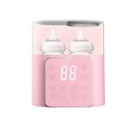 NQYZZFA Calentador De Biberones, Esterilizador Doble De Biberones Con Pantalla LCD, 9 En 1, Calentador Y Descongelador Rápido De Alimentos Para Bebés, Sin BPA, Para Leche Materna O Fórmula,Rosado