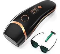 NQYZZFA Depilación IPL, Depilación Láser Con 999.999 Destellos Para Mujeres Y Hombres, 2 Modos De Control, Alta Energía, Depilación Láser Indolora Para Todo El Cuerpo,Negro