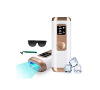 NQYZZFA Dispositivo De Depilación IPL Con Función De Enfriamiento Por Hielo, Longitud De Onda De Hasta 1200 Nm, 5 Niveles De Depilación Indolora, Para Rostro, Bikini Y Cuerpo.,blanca