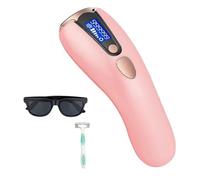 NQYZZFA Dispositivo De Depilación IPL, Dispositivo De Depilación Láser 3 En 1, 999,999 Destellos, Depilación Láser IPL Indolora, Para Mujeres, Hombres, Rostro, Bikini, Brazos Y Axilas,Rosado
