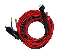 NR18 Tig Antorcha Cable rojo 4m Longitud 35-70 Conector rápido de tuerca de gas de agua