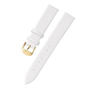 NRERDMT Accesorios for relojes Correa de reloj de cuero genuino Correas de reloj amarillas Pulsera con patrón de cocodrilo Compatible con DW Daniel Wellington(White-Gold Buckle,22mm)