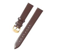 NRERDMT Accesorios for relojes Correa de reloj de cuero genuino Correas de reloj amarillas Pulsera con patrón de cocodrilo Compatible con DW Daniel Wellington(Brown-Gold Buckle,12mm)