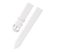 NRERDMT Accesorios for relojes Correa de reloj de cuero genuino Correas de reloj amarillas Pulsera con patrón de cocodrilo Compatible con DW Daniel Wellington(White-Silver Buckle,16mm)