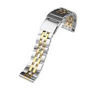 NRERDMT Compatible con Breitling Air Time Avenger Blackbird Super Ocean Culture Series, correa de acero de precisión for hombre de 22 mm y 24 mm.(Silver gold,24mm)