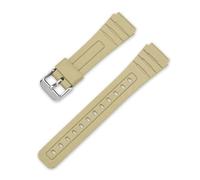 NRERDMT Correa Compatible con Casio F-91W F-84 F-105/108 A-158/168 AE-1200/1300 Correa de Reloj Hombres Mujeres Deporte Pulsera de Resina TPU Accesorios 18 mm(Khaki)