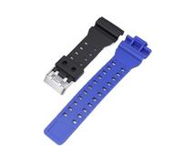 NRERDMT Correa Compatible con Casio G-Shock GA-100/110/120/140/300/400/700 GD-100/110/120 G-8900 GAC-100 Accesorios de Correa de Reloj de Silicona de Resina 16 mm(Black Dark blue)