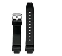 NRERDMT Correa Compatible con Casio LRW-250H 200 LX-500H Correa de Goma de Resina for Reloj Hombres Mujeres Pulsera de Silicona Convexa Brillante 12 mm(Black01)
